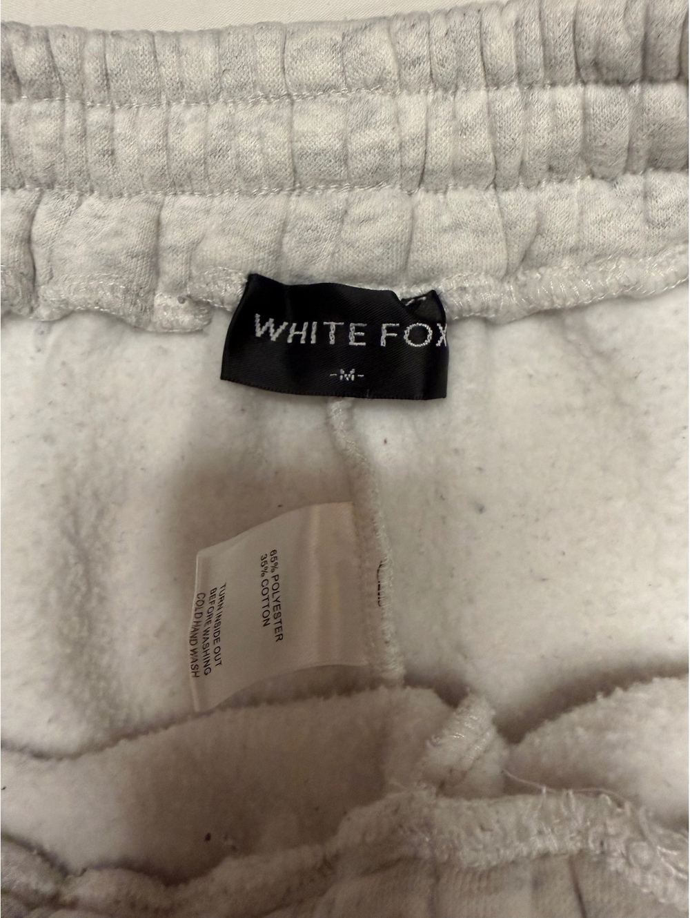 White Fox Project 5 Fleece Jogger Sweatpants Gray Women’s Size M Cozy Lounge - Picture 5 of 6